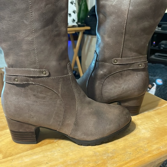 new JAMBU Chai 6.5 Tan Leather WATER RESISTANT Zip Knee High Riding Tall Boots - Picture 12 of 12